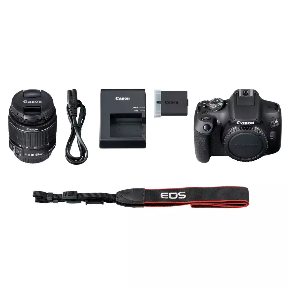 Canon EOS 2000D DSLR Camera with 18-55mm IS Lens