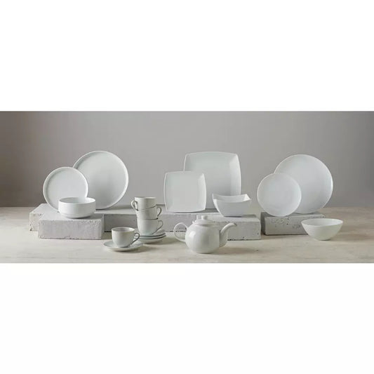 Argos Home Coupe 12 Piece Porcelain Dinner Set - Super White