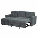 Aspire Nexis Left Hand Storage Chaise Sofa Bed- Charcoal