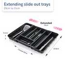 Minky Extending Cutlery Set - Black