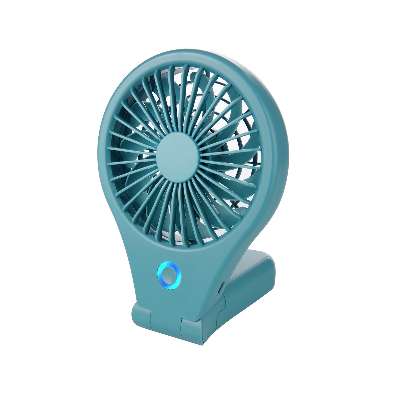Bush Handheld and Foldable Teal Desk Fan - 4 Inch