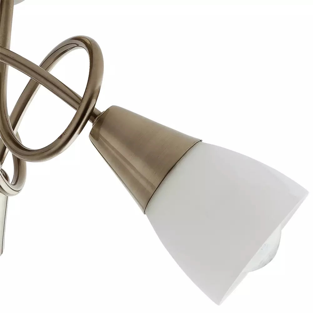 Argos Home Curico 3 Light Glass Ceiling Light -Antique Brass