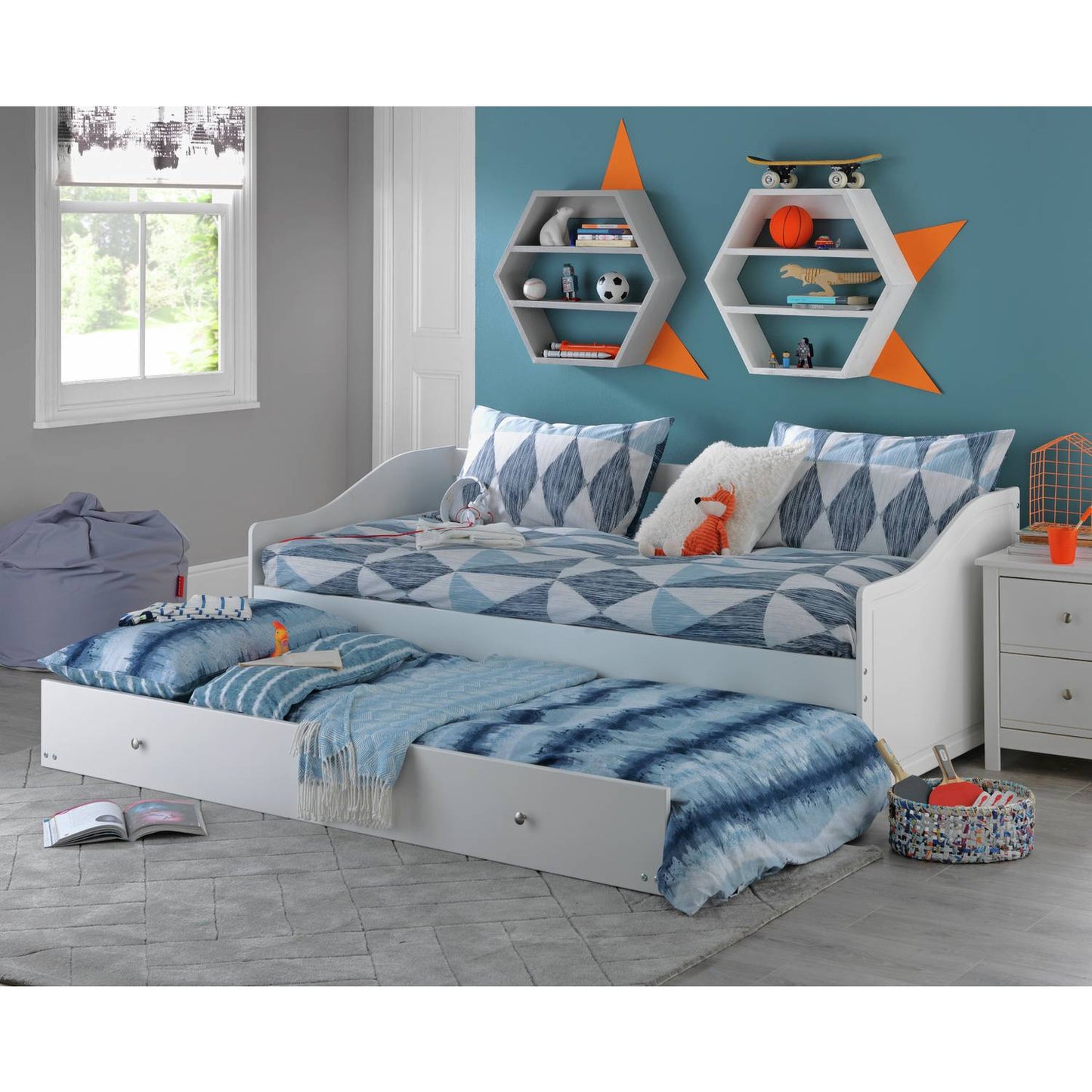Habitat Brooklyn Day Bed, Trundle and Mattress-White
