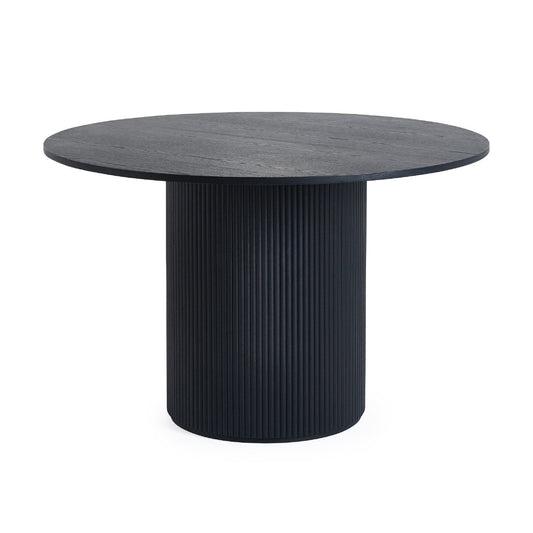Julian Bowen Louis Round 4 Seater Dining Table - Black