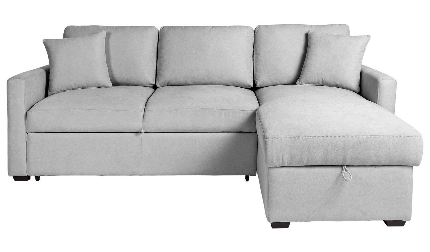 Habitat Reagan Right Hand Storage Chaise Sofa Bed - Grey