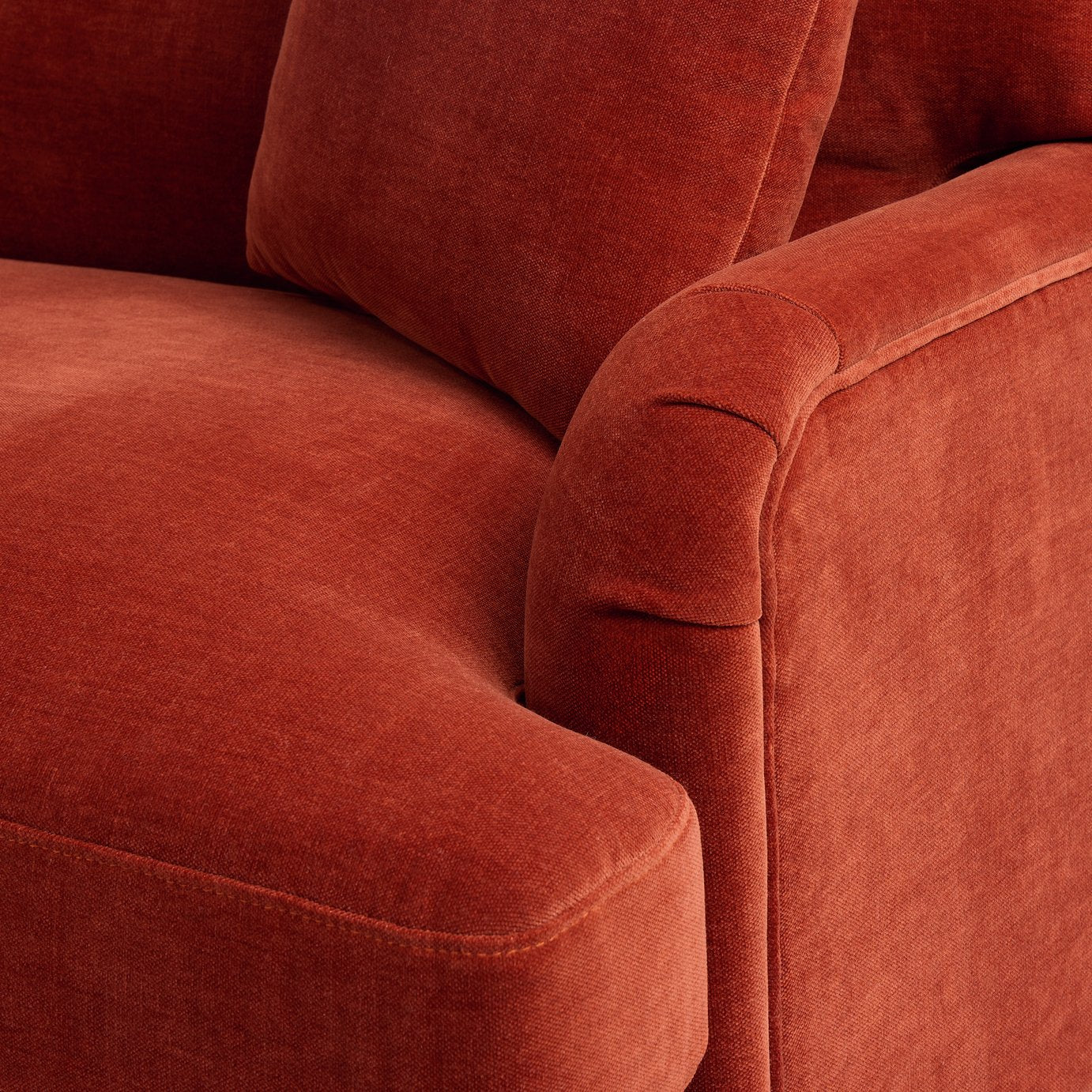Argos Home Cynthia Fabric 3 Seater Sofa - Rust