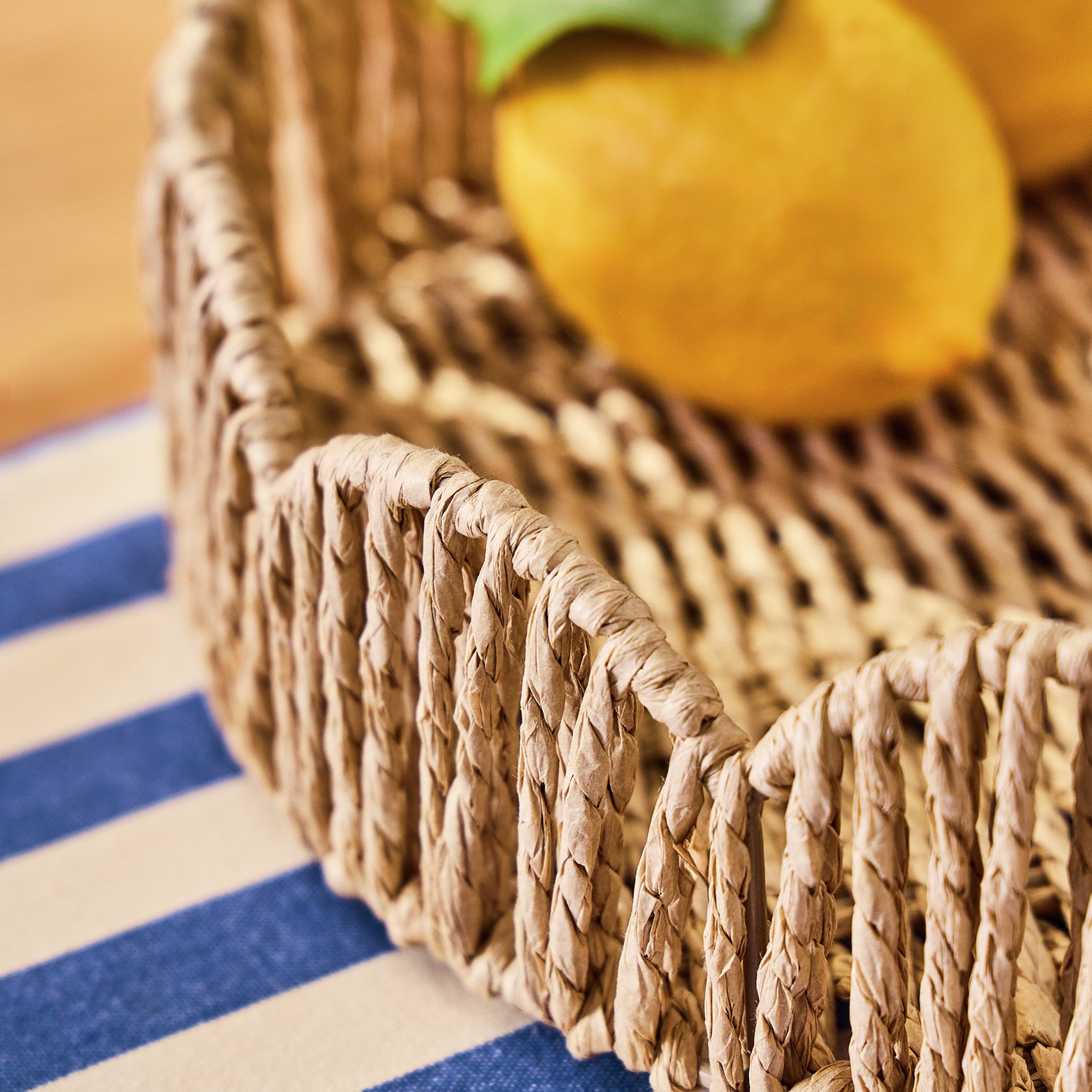 Argos Home Med Coastal Woven Tray - Natural