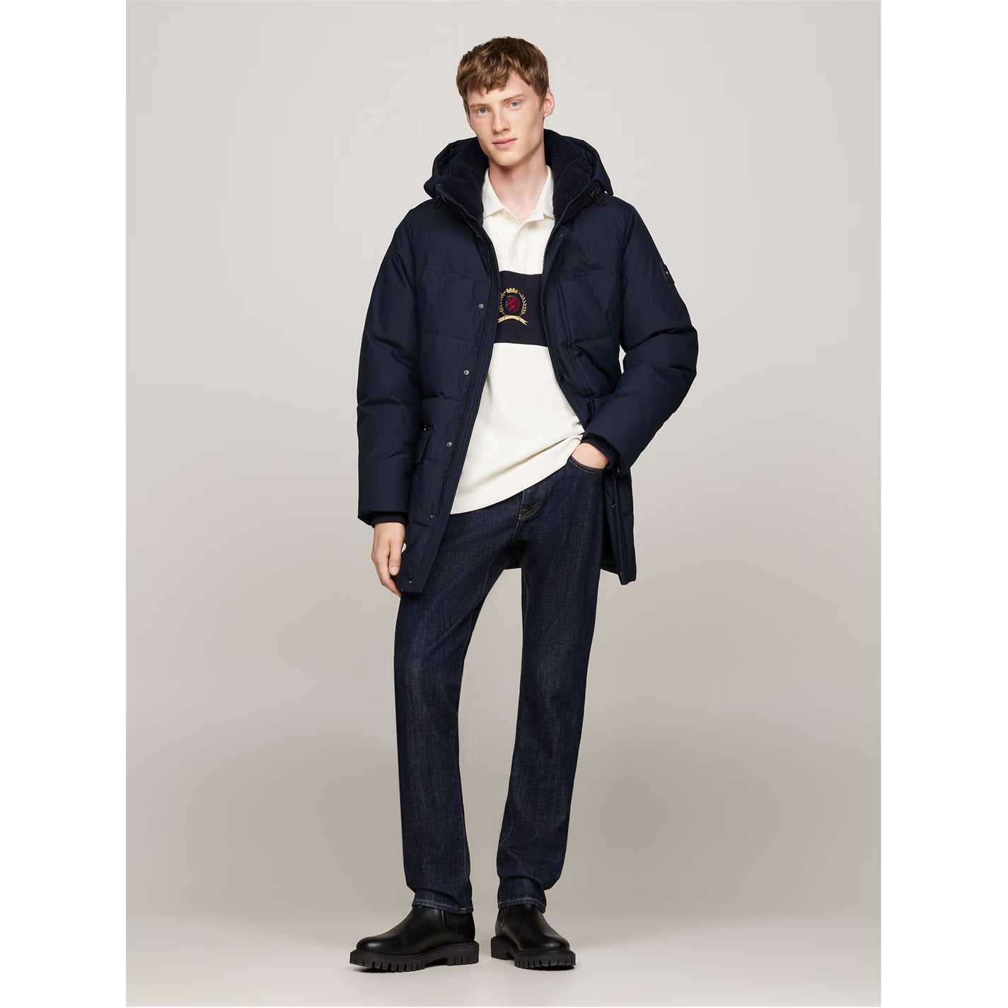 Men's Padded Utility DWR Hooded Thigh Length Parka
