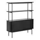 Furniture To Go Angus 2 Sliding Doors Bookcase - Black