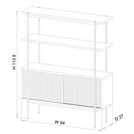 Furniture To Go Angus 2 Sliding Doors Bookcase - Black