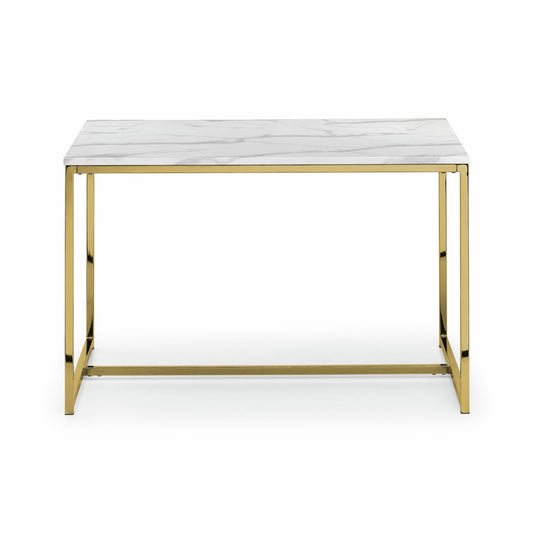 Julian Bowen Scala Marble Effect 4 Seater Dining Table-White