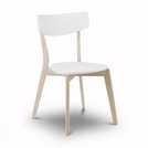 Julian Bowen Casa Pair of Dining Chairs - White & Oak