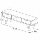 Furniture To Go A-Line 2 Drawer TV Unit - Natural