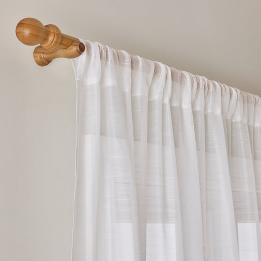 Argos Home Slot Top Sheer Voile Curtain - White - 140x137cm