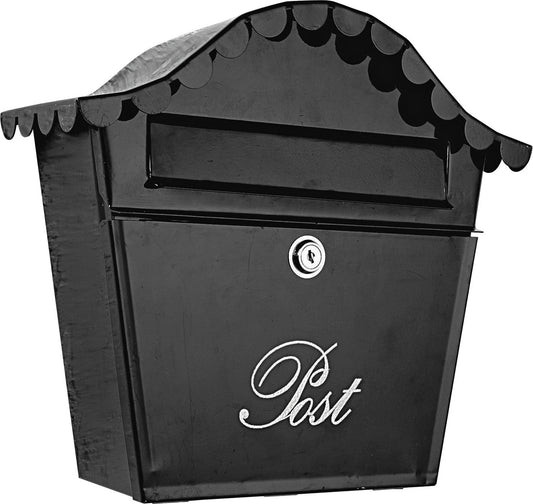 Argos Home Senior Wall Mountable Black Lockable Letter Box