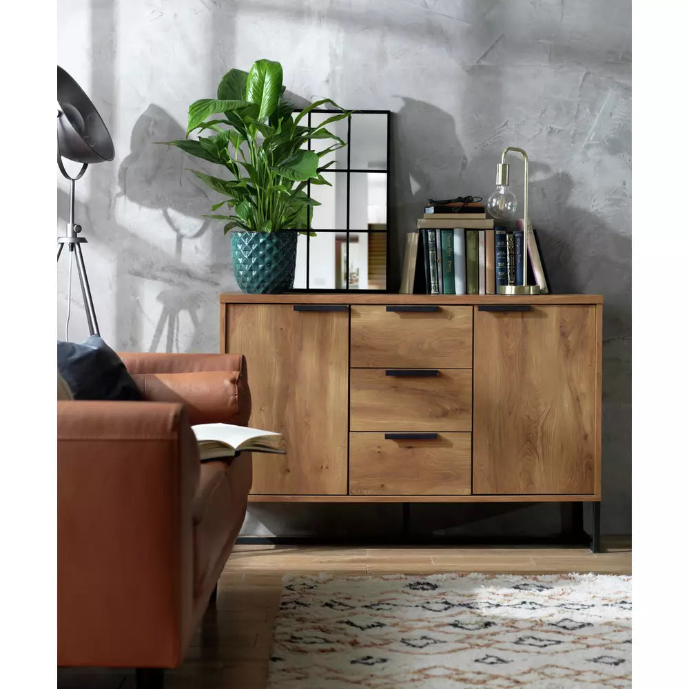 Habitat Nomad 2 Door 3 Drawer Sideboard - Natural