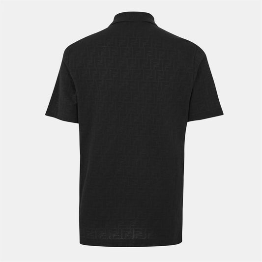Mens Monogram FF Short Sleeve Polo