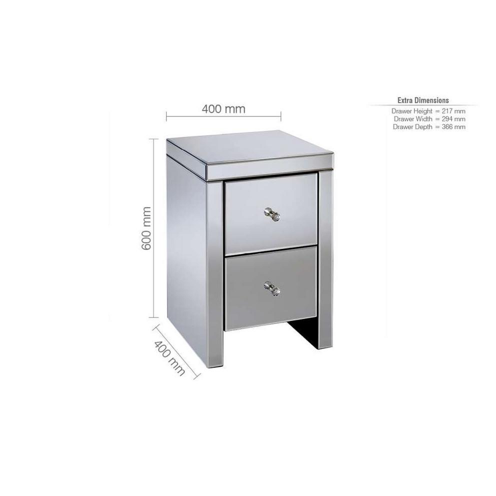 Birlea Seville 2 Drawer Bedside Table