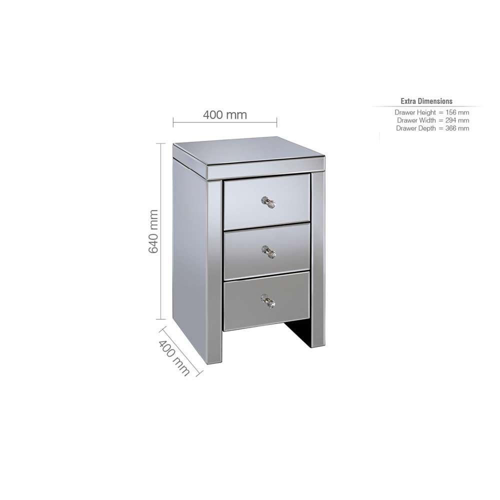Birlea Seville 3 Drawer Bedside Table