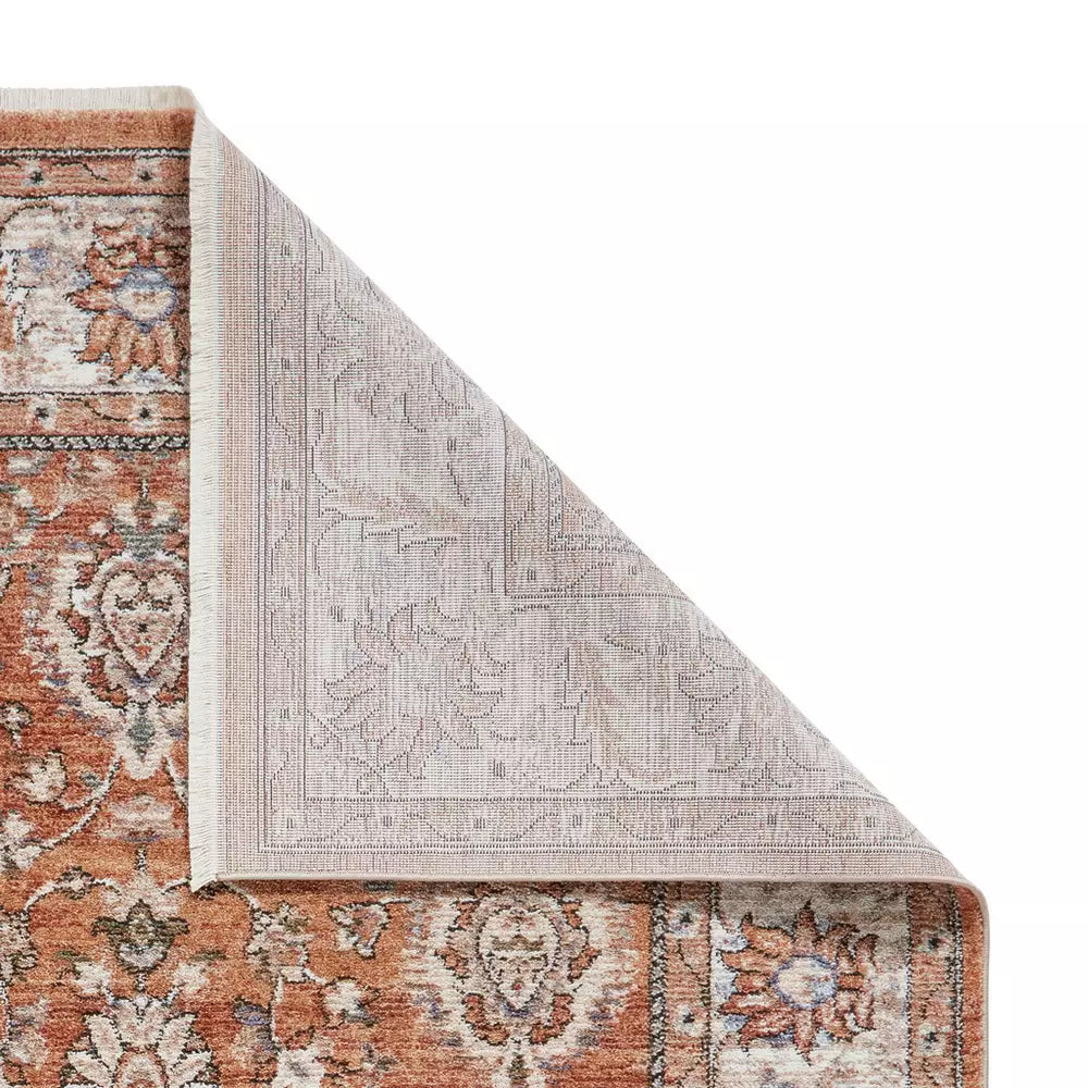 Think Rugs Vintage Terracotta Short Pile Rug - 120x170cm
