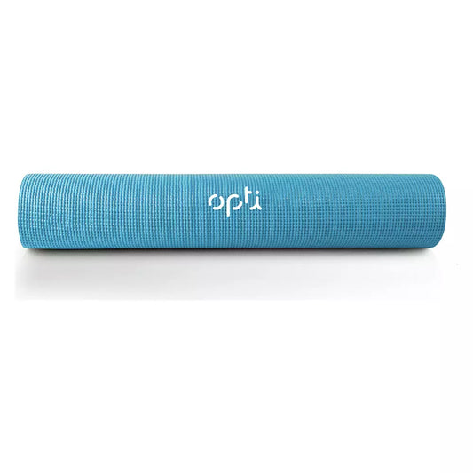 Opti 4mm PVC Yoga Exercise Mat - Blue