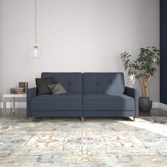 Dorel Andora Fabric Coil Sofa Bed - Navy Blue