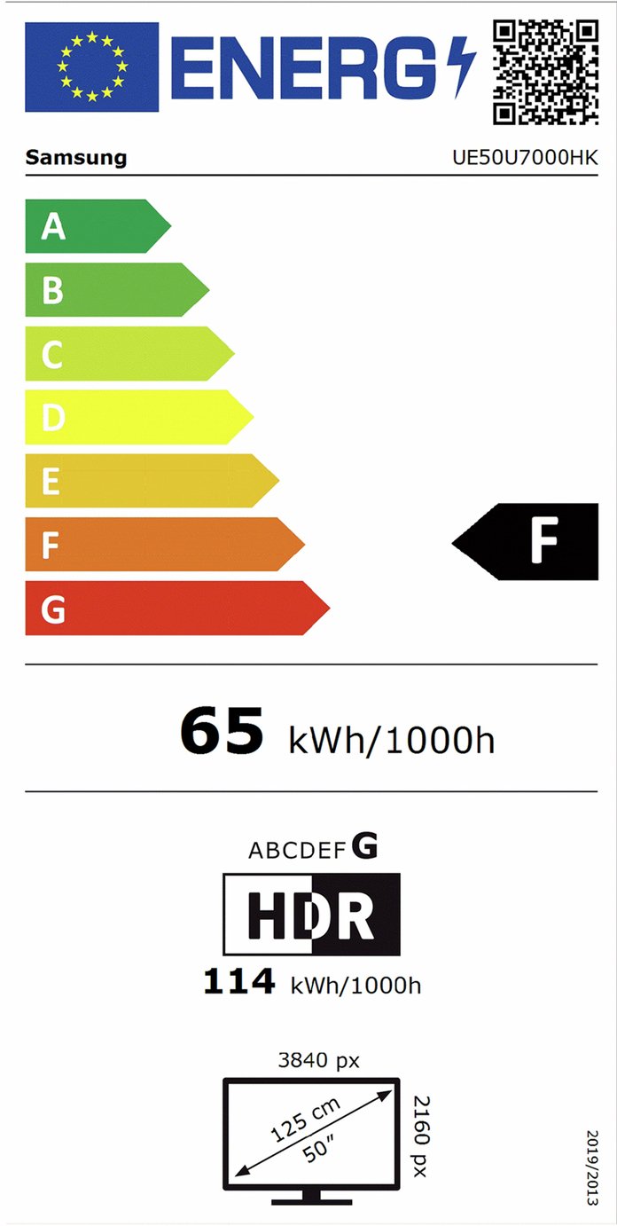Samsung 50 Inch UE50U7000HKXXU Smart 4K UHD HDR Crystal TV
