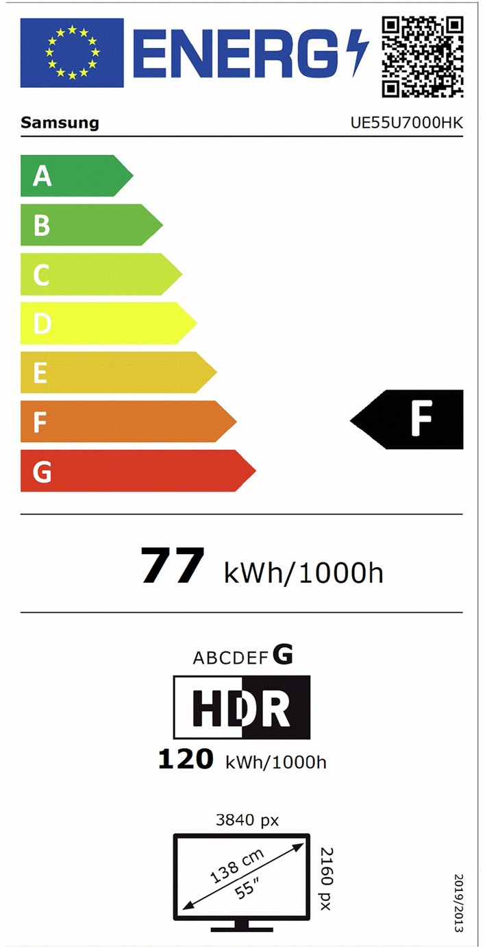 Samsung 55 Inch UE55U7000HKXXU Smart 4K UHD HDR Crystal TV