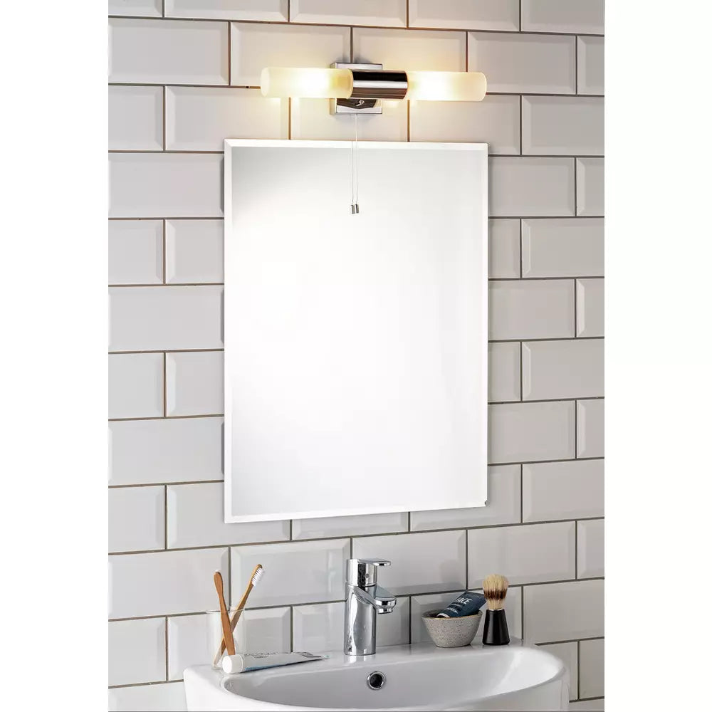 Argos Home Twin 2 Light Bathroom Wall Light - Chrome