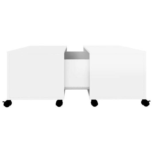 NNEVL Coffee Table High Gloss White 75x75x38 cm Chipboard - Interactive Group