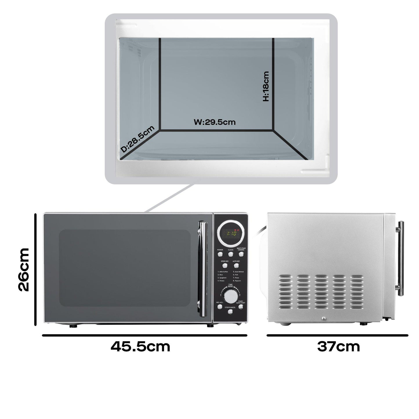 20L Mirrored Microwave