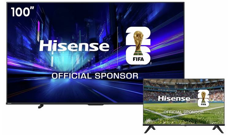 Hisense 100in 100E78QTUK PRO Smart 4K UHD HDR QLED & 32E4QTUK Freely TV Bundle
