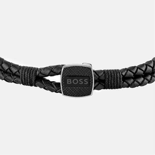 Men's Seal Braided Leather Bracelet