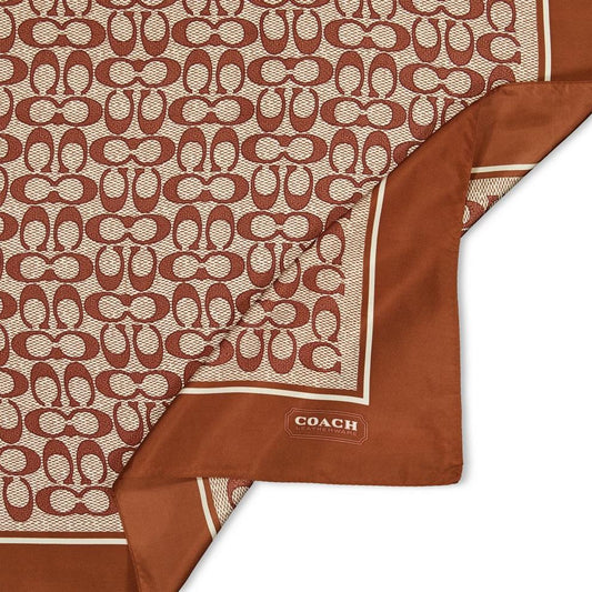Coach TEXTURED SIGNATURE C PRINTED SILK SQUARE