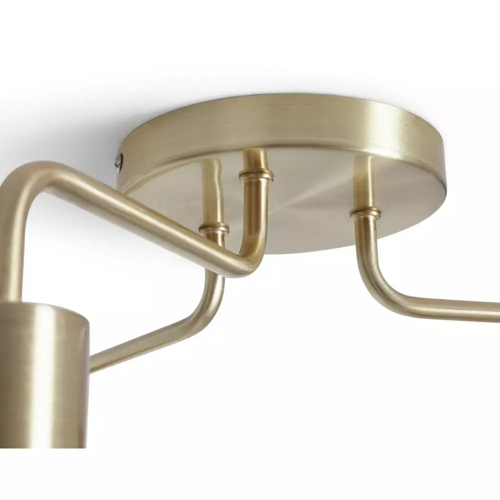 Argos Home Rayner 3 Light Flush Ceiling Light - Brass