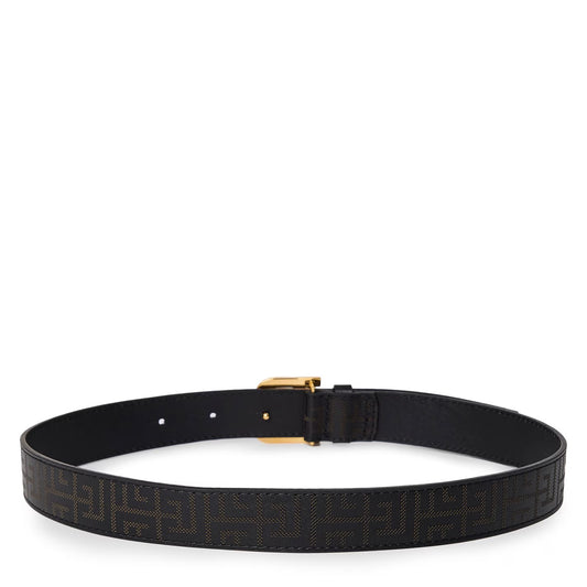 Juniors' Leather Logo Belt