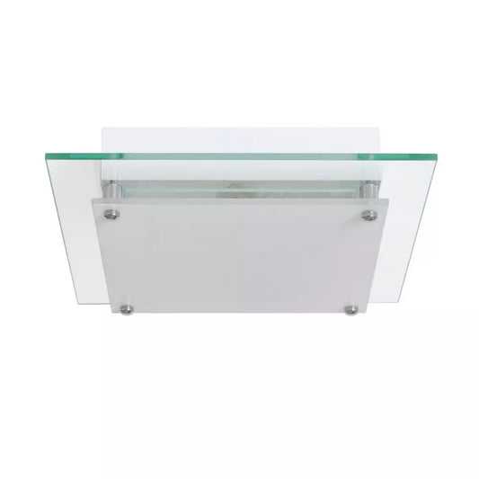 Argos Home Square Glass Bathroom Flush Ceiling Light - Clear