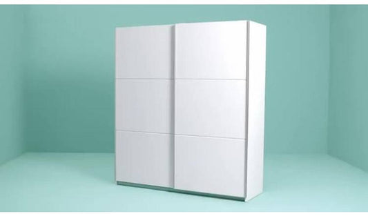 Habitat Holsted 180cm Sliding Wardrobe - White Gloss