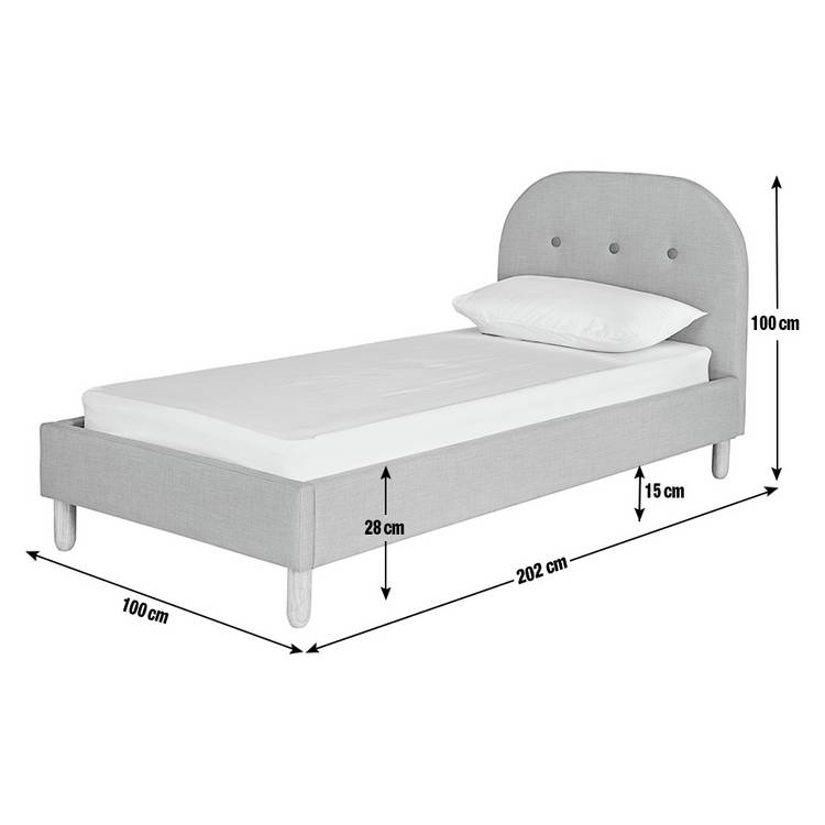 Habitat Elin Single Fabric Bed Frame - Mustard