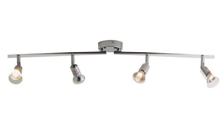 Argos Home Cromer 4 Spotlight Ceiling Bar - Chrome Plated