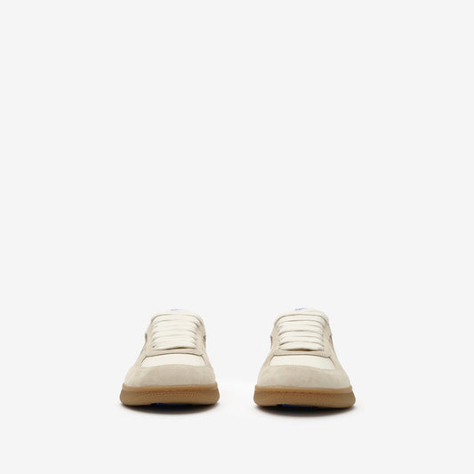 Leather, Suede and Check Terrace Sneakers
