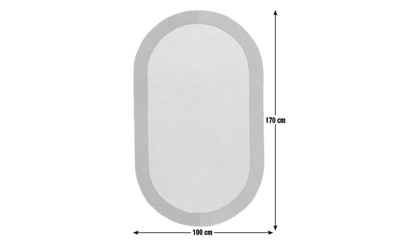 Habitat Studio Two-tone Border Wool Rug -100x170cm