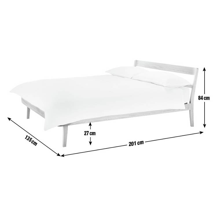 Habitat Tatsuma Double Wooden Bed Frame - Ash