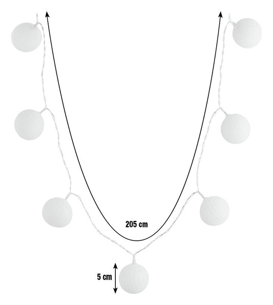 Argos Home Ball String Lights - White