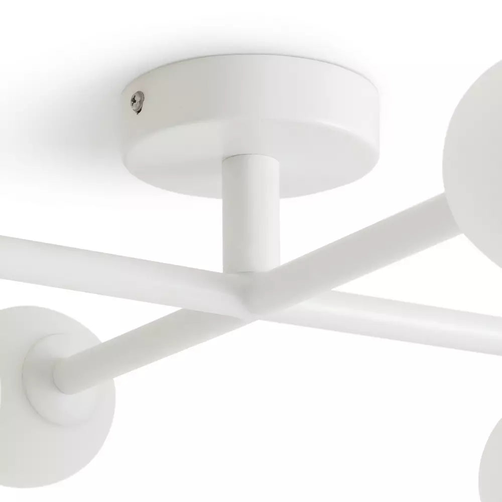 Habitat Alonso 6 Light Bathroom Flush Ceiling Light - White
