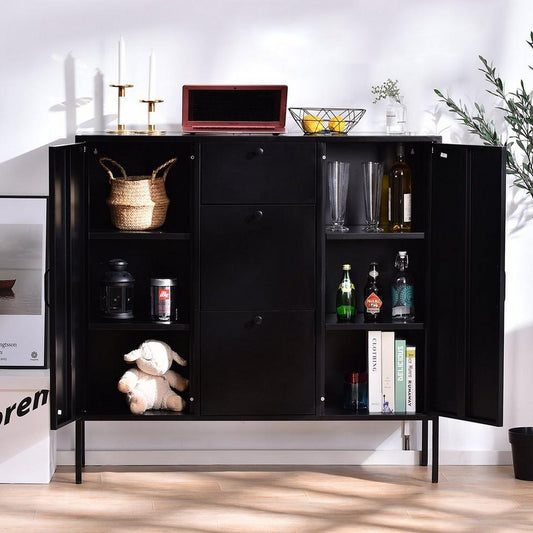 Storage Cabinet with Drawers and Shelves Sideboard Organizer for Living Room and Office