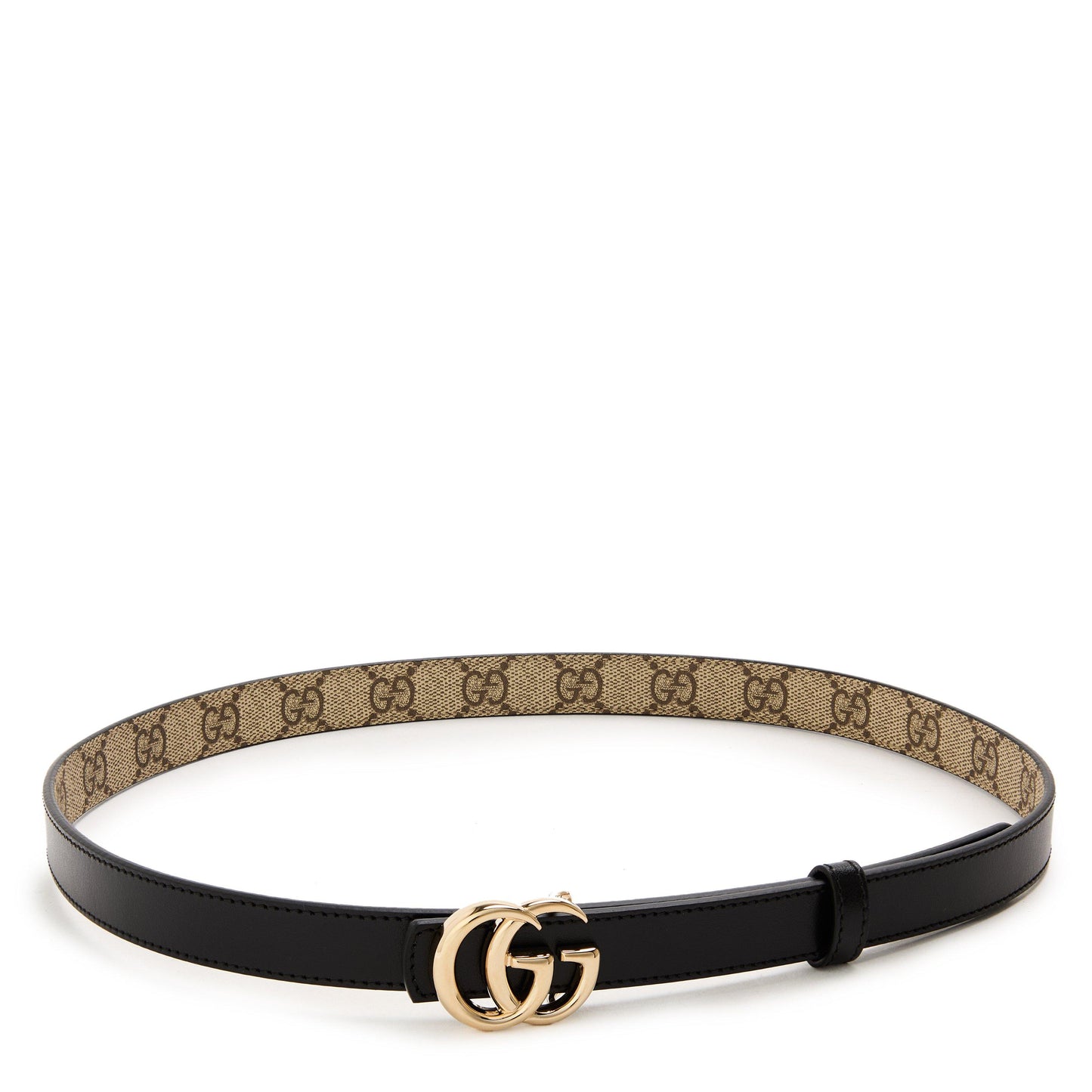Gucci Women's Jacquard Leather Marmont Reversible Belt