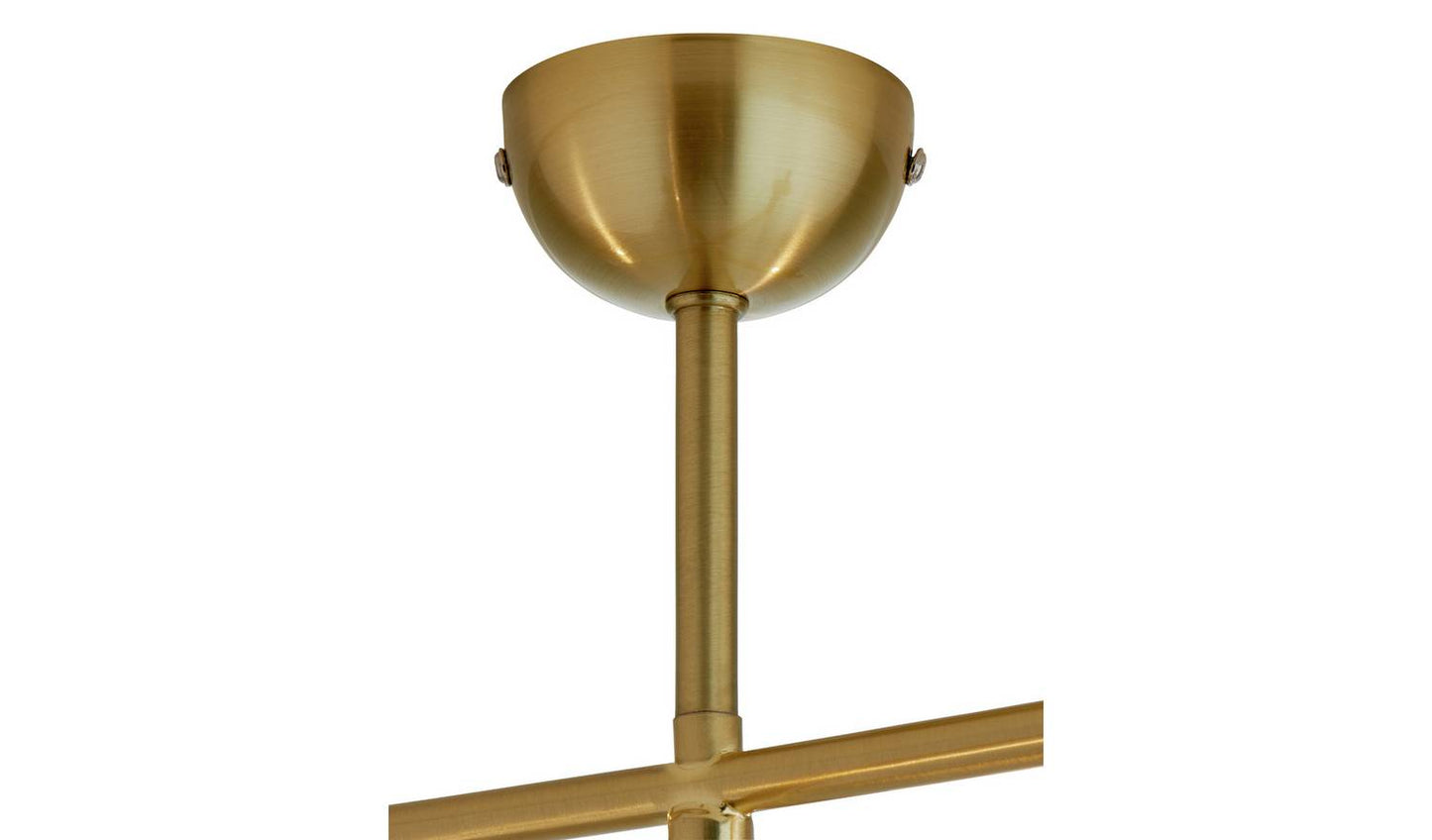Habitat Chuck 4 Light Flush to Ceiling Light - Brushed Brass