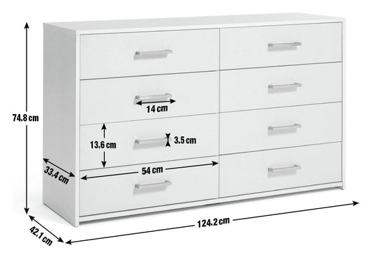 Argos Home Oslo 8 Drawer Chest - White