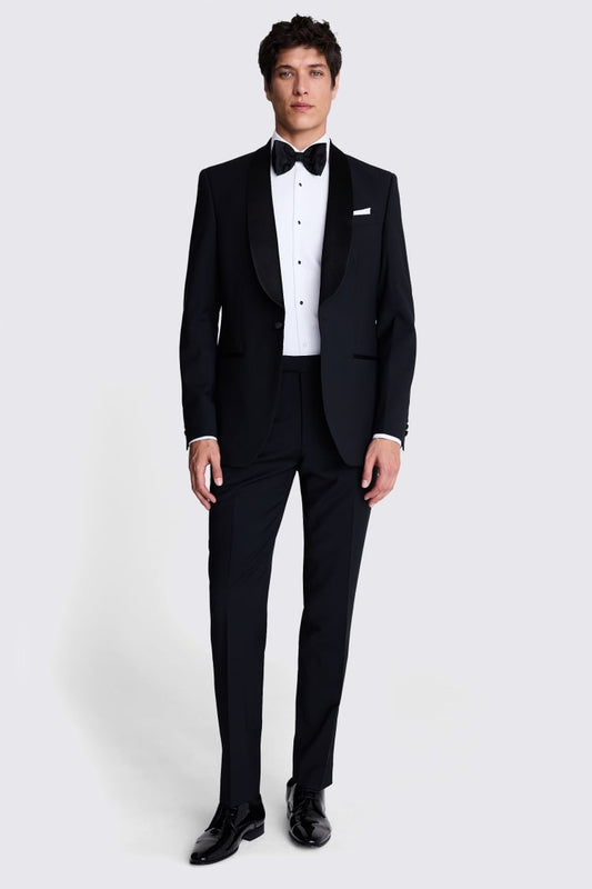 Tailored Fit Black Shawl Lapel Tuxedo Jacket
